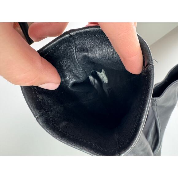 Opening Ceremony Women's Bootie 39 Black Leather Pull On Block Heel Ankle Boot - Picture 9 of 9